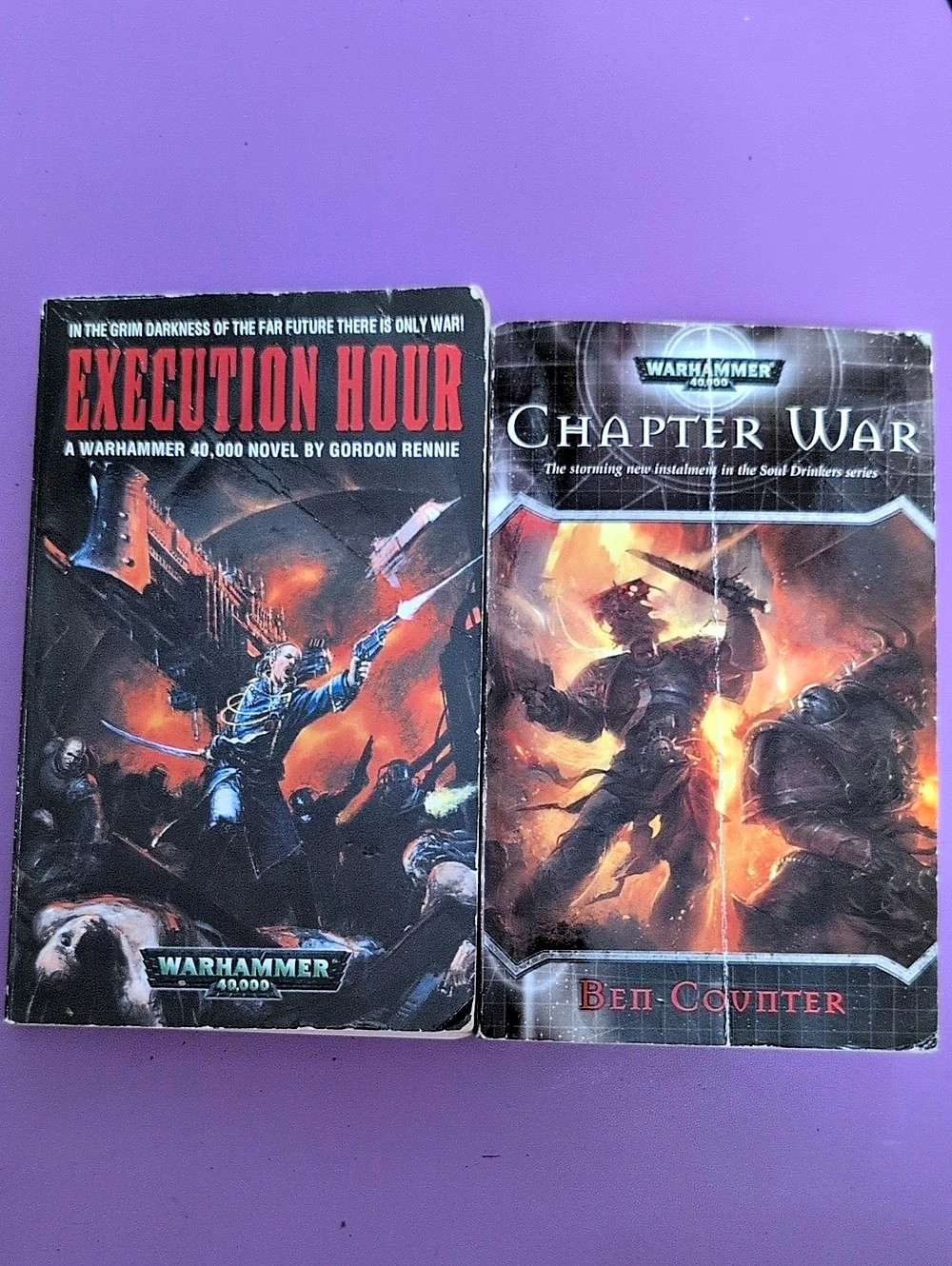 Games Workshop Execution Hour and Chapter War Warhammer 40,000 Novels Set Black